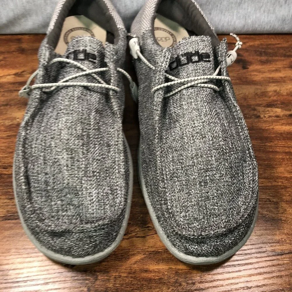 Hey Dude Wally Stretch Mens Size 13‎ Gray Low Top Causal Shoes
